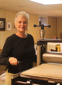 Miriam in her studio