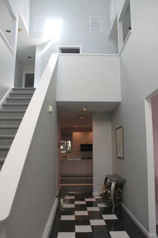 Black and White and Gray Entrance Hall