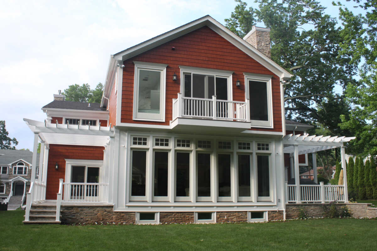 White Trim on Red House