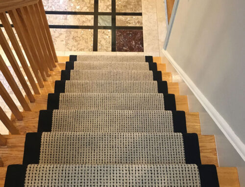 New Carpeting with Black Border for Staircase