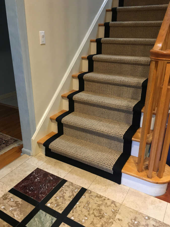 Bordered Carpet on Staircase